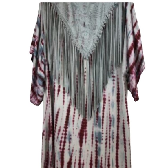 Judity march kimono  top boho tie dye size S French on back - Picture 1 of 8
